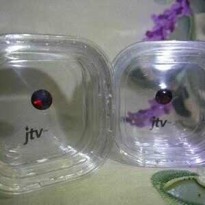 JTV pair Arizona Anthill Garnet .60 CT each (1.2 ctw) 5.5mm Round in Sealed Jars